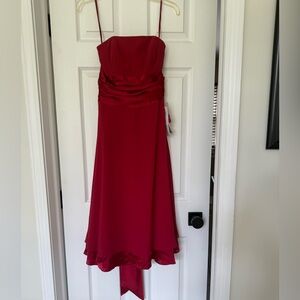 NWT Bari Jay Red Strapless Dress Size 8